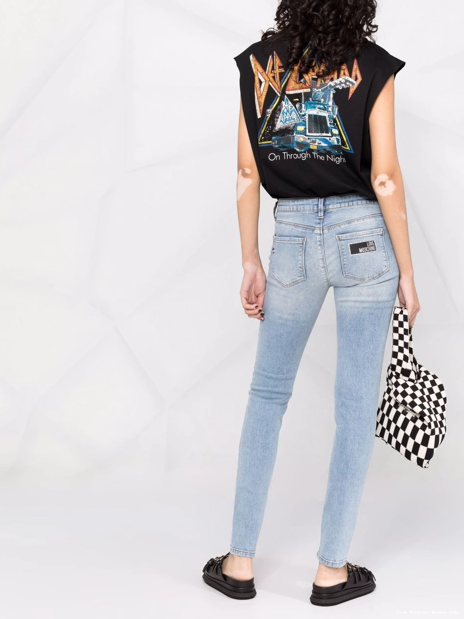 Affordable jeans Love Women distressed-effect Moschino skinny 0404